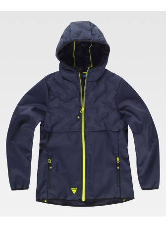 Chaqueta trabajo workshell acolchada mujer WS3025 Marino