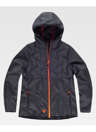 Chaqueta trabajo workshell acolchada mujer WS3025 gris oscuro