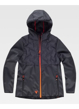 Chaqueta trabajo workshell acolchada mujer WS3025 gris oscuro
