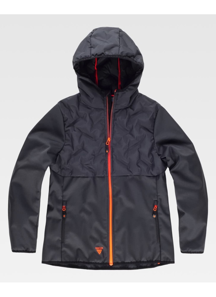 Chaqueta trabajo workshell acolchada mujer WS3025 gris oscuro
