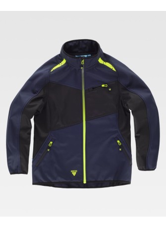 Chaqueta de trabajo Mujer Workshell cuello alto Workteam WF3045 Marino
