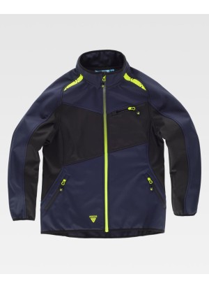Chaqueta de trabajo Mujer Workshell cuello alto Workteam WF3045 Marino