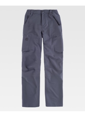 Pantalón trabajo elástico triple costura Workteam B4041 Gris