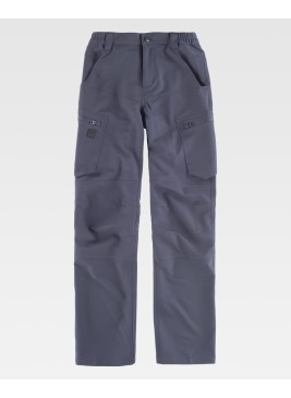 Pantalón trabajo elástico triple costura Workteam B4041 Gris