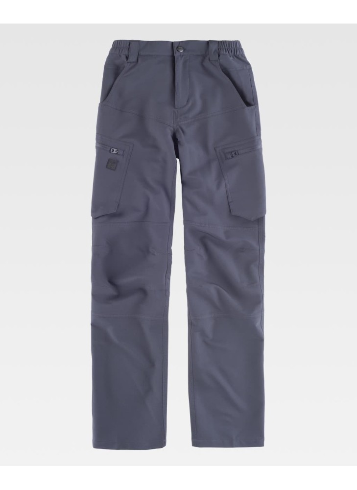 Pantalón trabajo elástico triple costura Workteam B4041 Gris