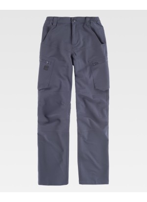 Pantalón trabajo elástico triple costura Workteam B4041 Gris