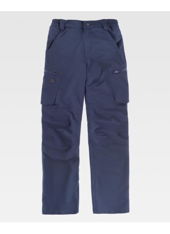 Pantalón trabajo elástico triple costura Workteam B4041 Marino