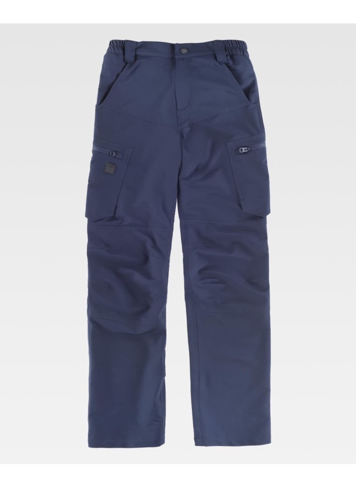 Pantalón trabajo elástico triple costura Workteam B4041 Marino