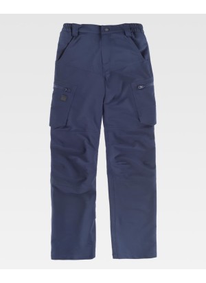 Pantalón trabajo elástico triple costura Workteam B4041 Marino