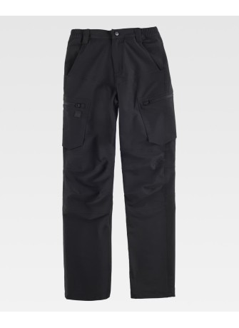 Pantalón trabajo elástico triple costura Workteam B4041 Negro