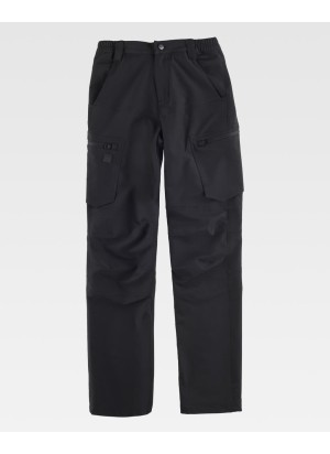 Pantalón trabajo elástico triple costura Workteam B4041 Negro
