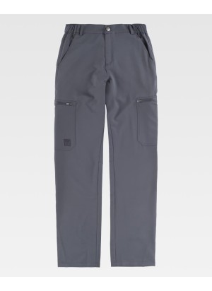 Pantalón de trabajo elástico barato Workteam B4040 Gris