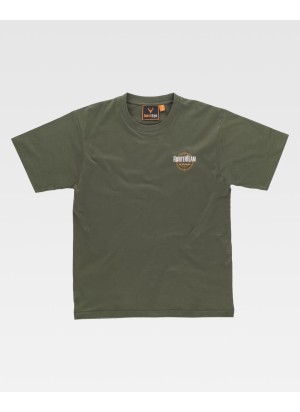 Camiseta de trabajo básica algodón workteam S6620 Verde caza