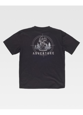 Camiseta de trabajo básica algodón workteam S6620 Negra