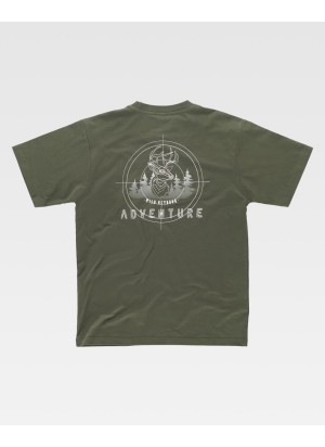 Camiseta de trabajo básica algodón workteam S6620 Verde caza