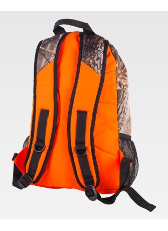 Mochila de trabajo estampada camuflaje workteam WFA420 Verde caza-naranja