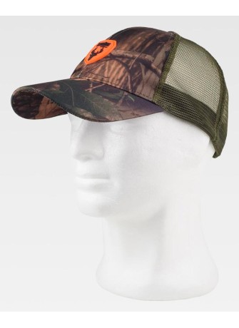 Gorra estampada con rejilla Wokteam WFA986 Verde caza
