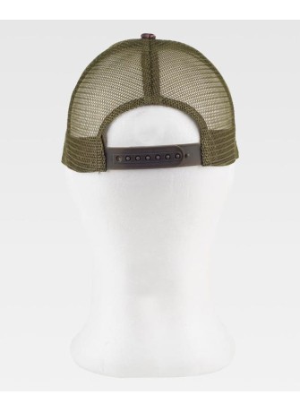Gorra estampada con rejilla Wokteam WFA986 Verde caza