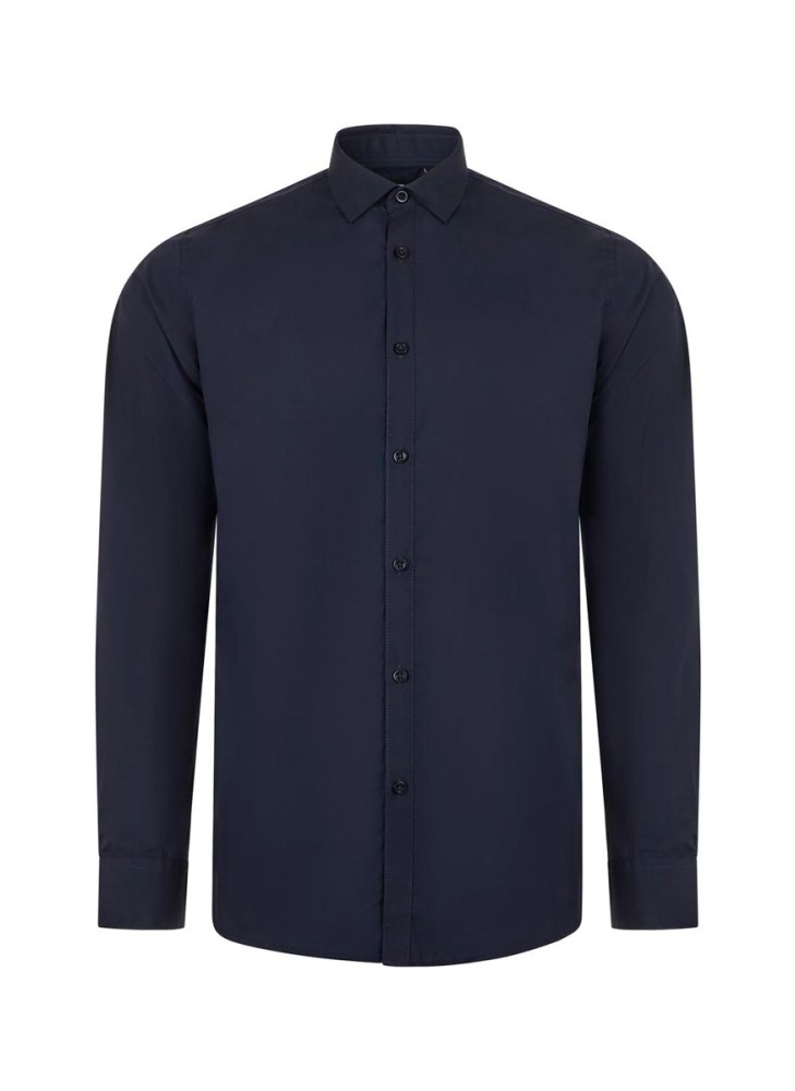Camisa de trabajo manga larga velilla 405009 Azul navy