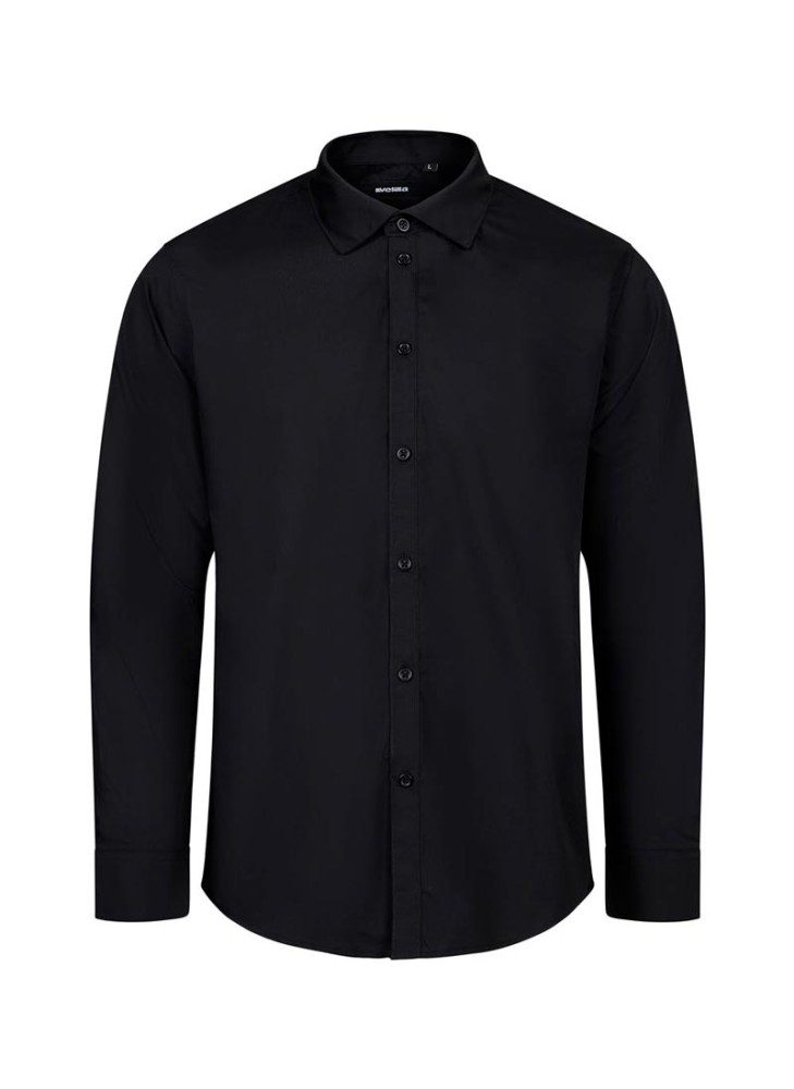 Camisa de trabajo manga larga velilla 405009 Negro