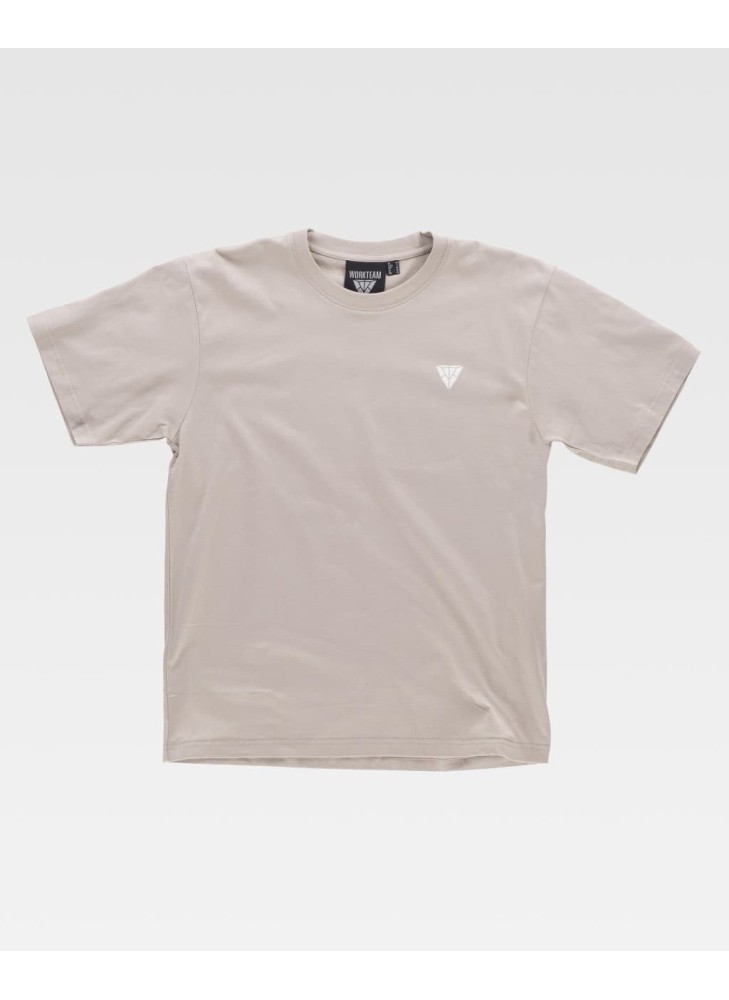 Camiseta de trabajo estampada algidón Workteam S6622 Grsi topo
