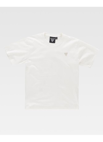 Camiseta de trabajo estampada algidón Workteam S6622 Blanca