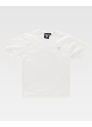 Camiseta de trabajo estampada algidón Workteam S6622 Blanca