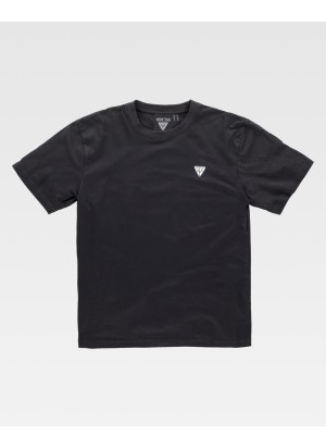 Camiseta de trabajo estampada algidón Workteam S6622 negra