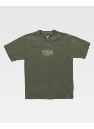 Camiseta de trabajo estampado pecho workteam S6623 Verde caza