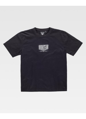 Camiseta de trabajo estampado pecho workteam S6623 Negra