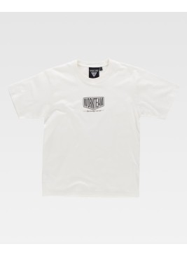 Camiseta de trabajo estampado pecho workteam S6623 Blanca