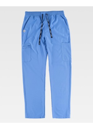 Pantalón sanitario elástico Workteam B6960 Celeste