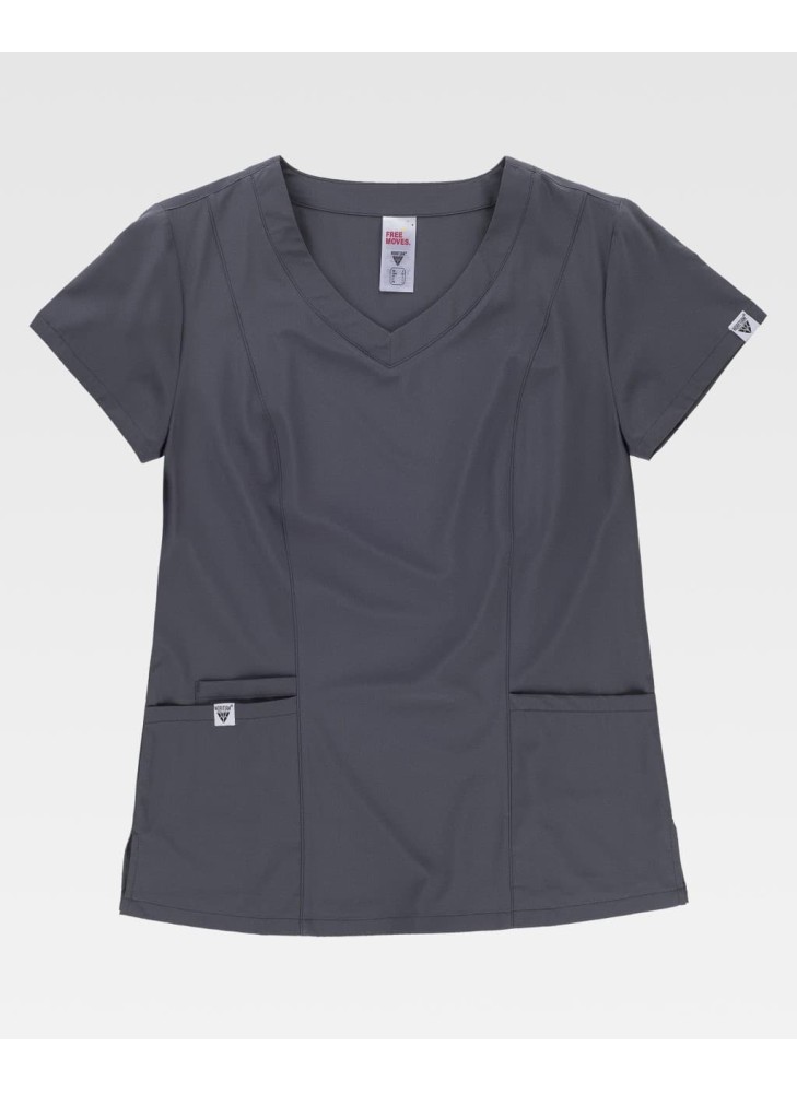 Casaca sanitaria de mujer entallada workteam B6955 Gris