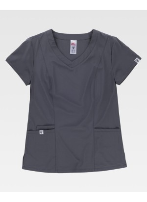 Casaca sanitaria de mujer entallada workteam B6955 Gris