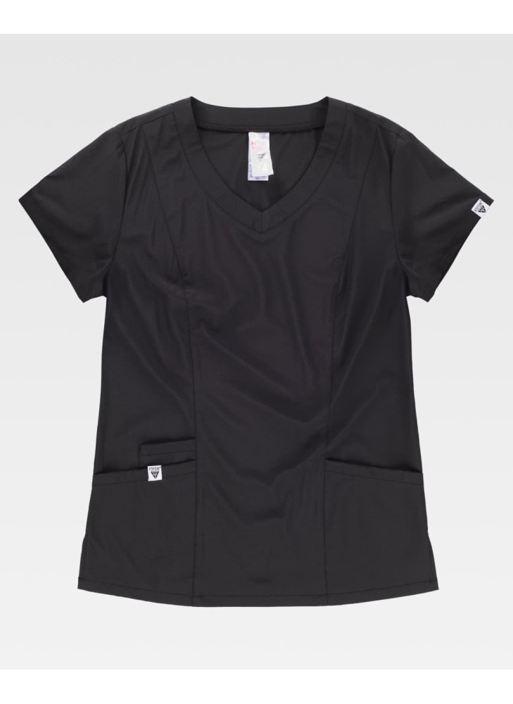 Casaca sanitaria de mujer entallada workteam B6955 Negro