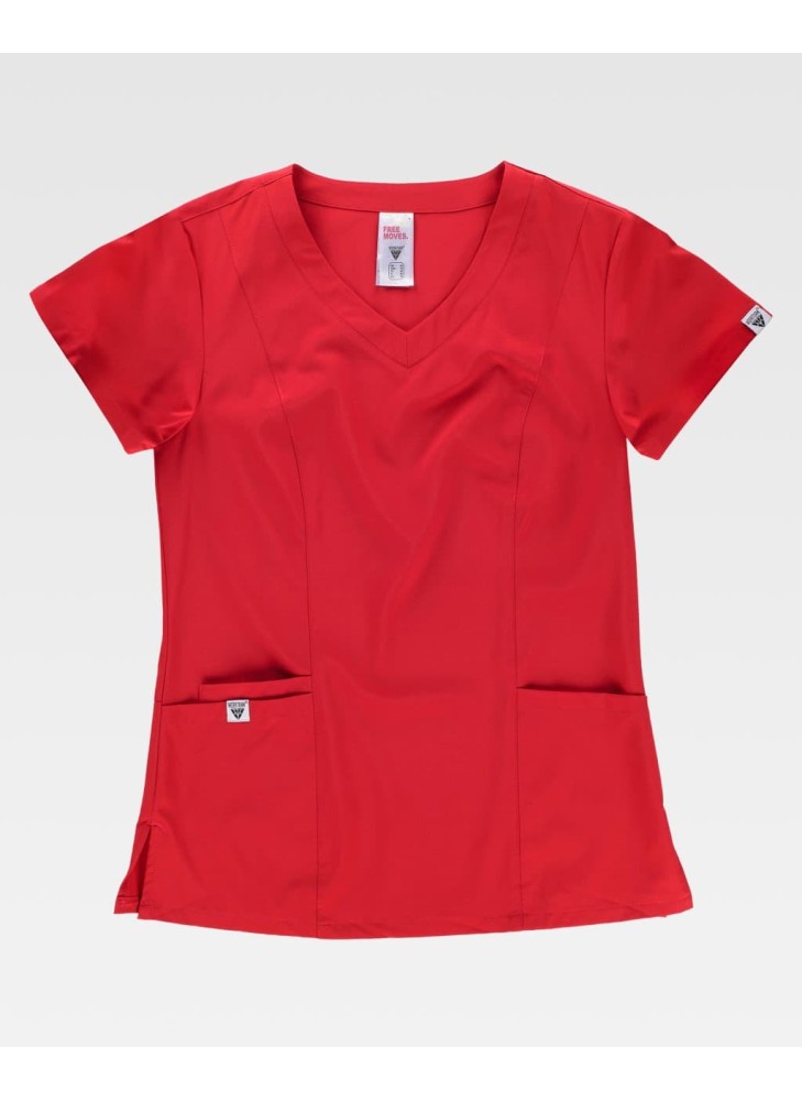Casaca sanitaria de mujer entallada workteam B6955 Rojo
