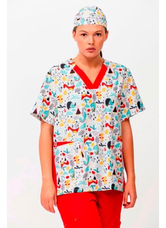 Bandana sanitaria estampada y ajustable Workteam M861