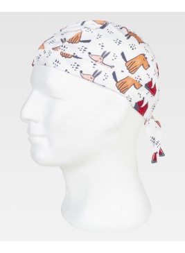 Bandana veterinarios unisex estampada tejido elástico B862