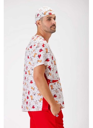 Bandana veterinarios unisex estampada tejido elástico B862