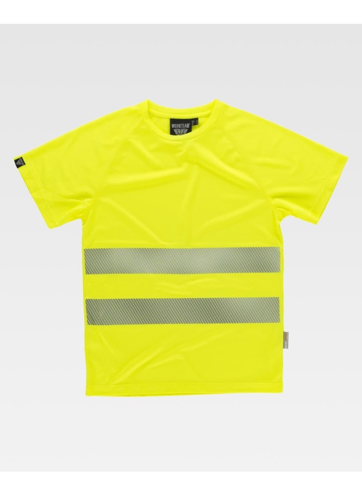 Camiseta de alta visibilidad técnica transpirable Workteam C3970 Amarilla