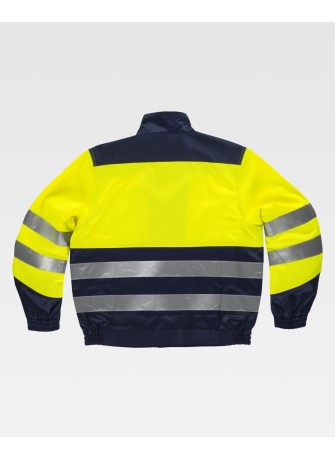 Cazadora alta visibilidad protección química Workteam B1195 Marino-Amarillo