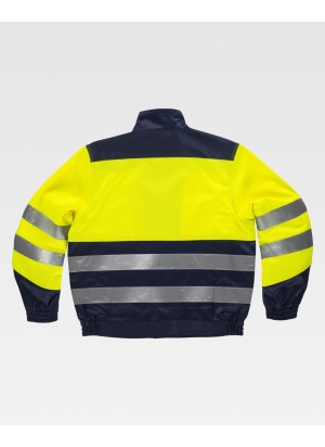 Cazadora alta visibilidad protección química Workteam B1195 Marino-Amarillo