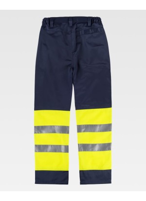 Pantalón alta visibilidad protección química Workteam B1495 Marino-Amarillo
