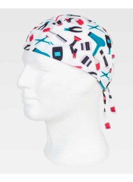 Bandana Peluquería Elástica Estampada Profesional