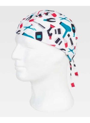 Bandana Peluquería Elástica Estampada Profesional