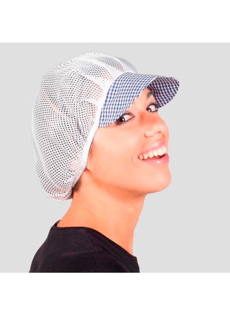 Gorro de cocina rejilla y visera Garys 415000 Marino Vichy