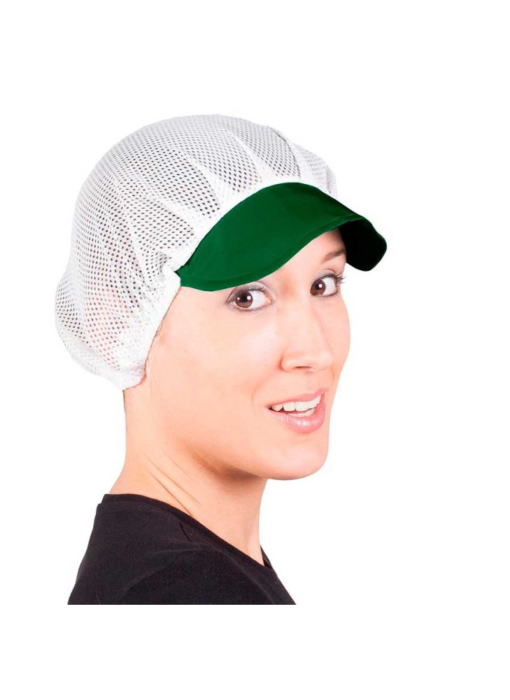 Gorro de cocina rejilla y visera Garys 415000 Verde botella