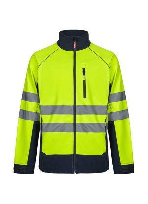 Cazadora alta visibilidad soft shell Velilla 306001 Marino-Amarillo
