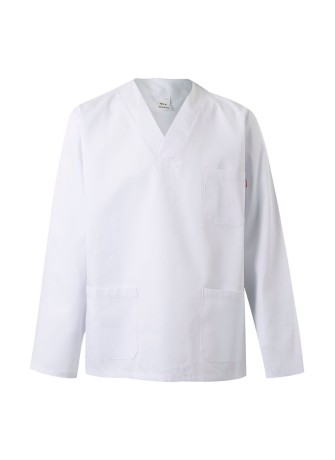 Camisola sanitaria manga larga Velilla 588 blanca