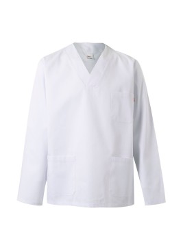 Camisola sanitaria manga larga Velilla 588 blanca